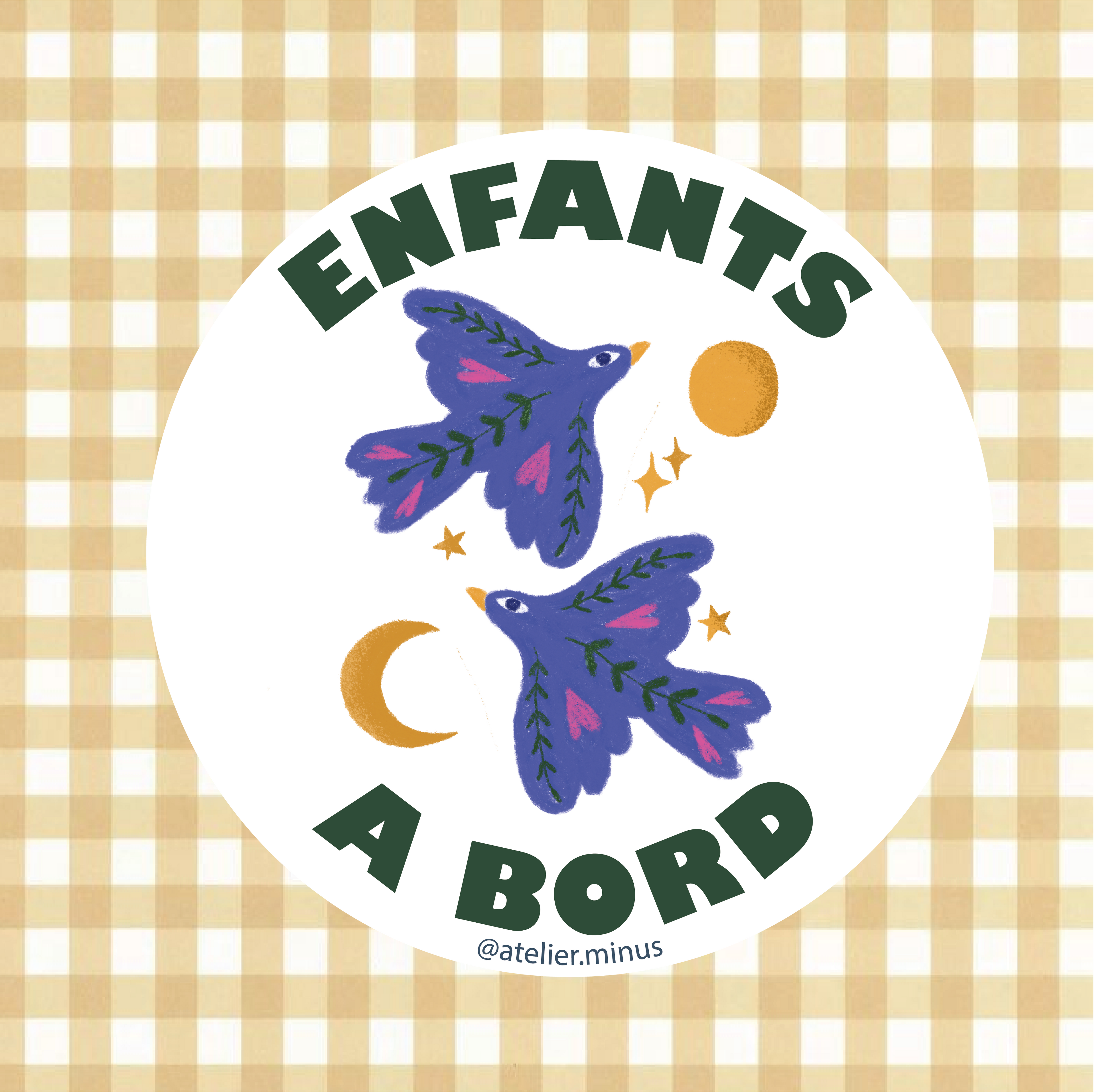 Autollant voiture - Oiseaux Celestes