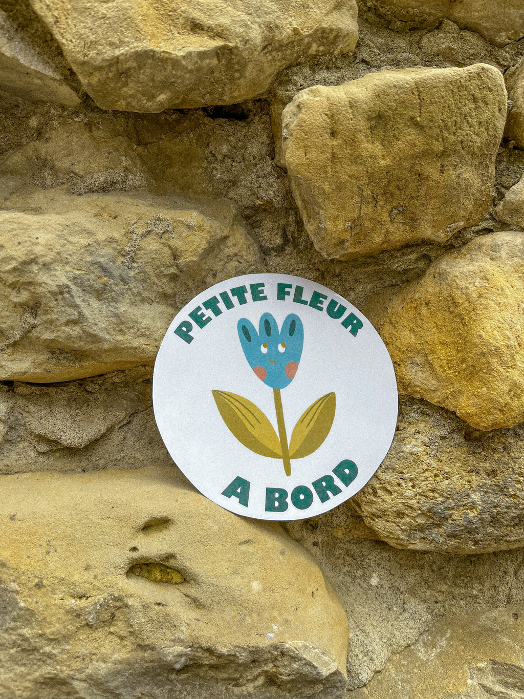 Autocollant voiture - Petite Fleur à bord
