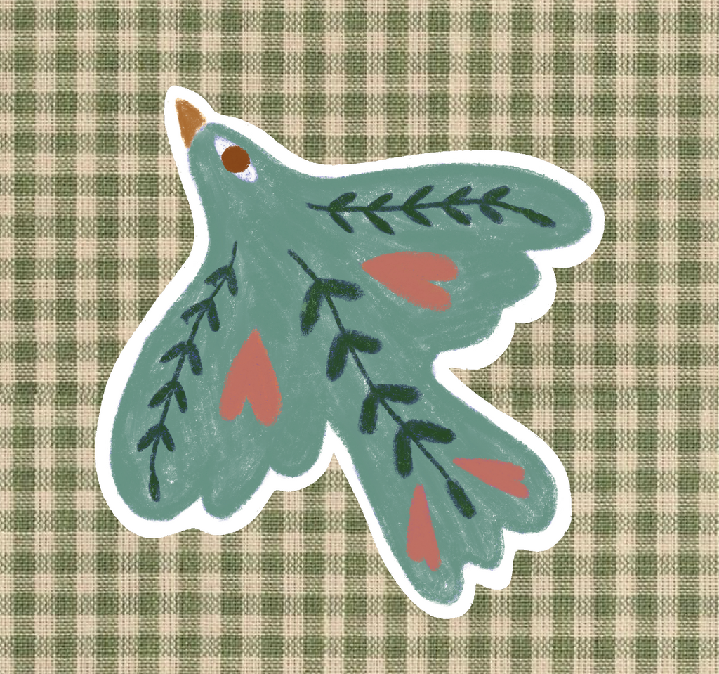 Stickers oiseau Bohème - Bleu