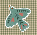 Stickers oiseau Bohème - Bleu