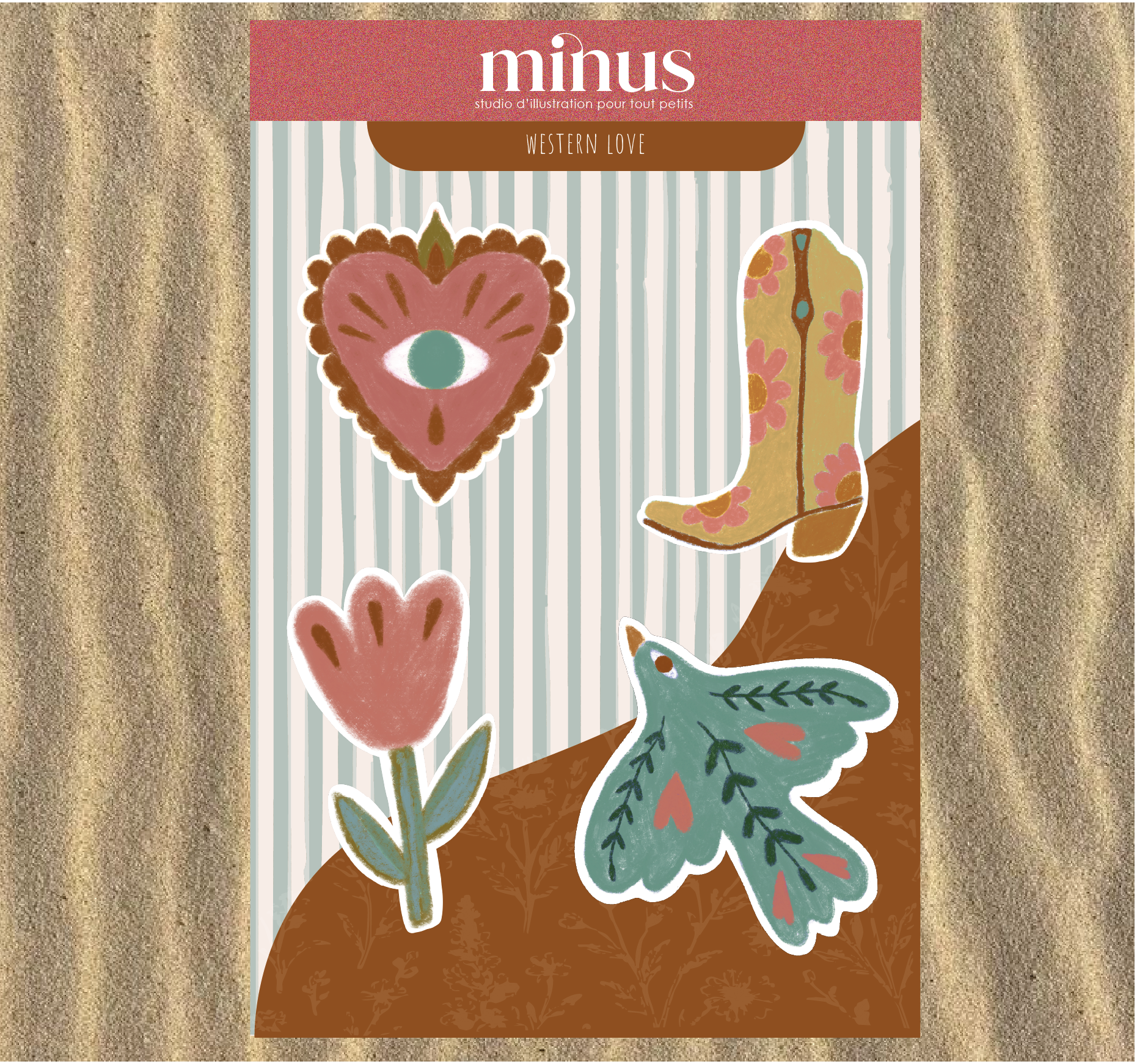 Planche de stickers - Western love
