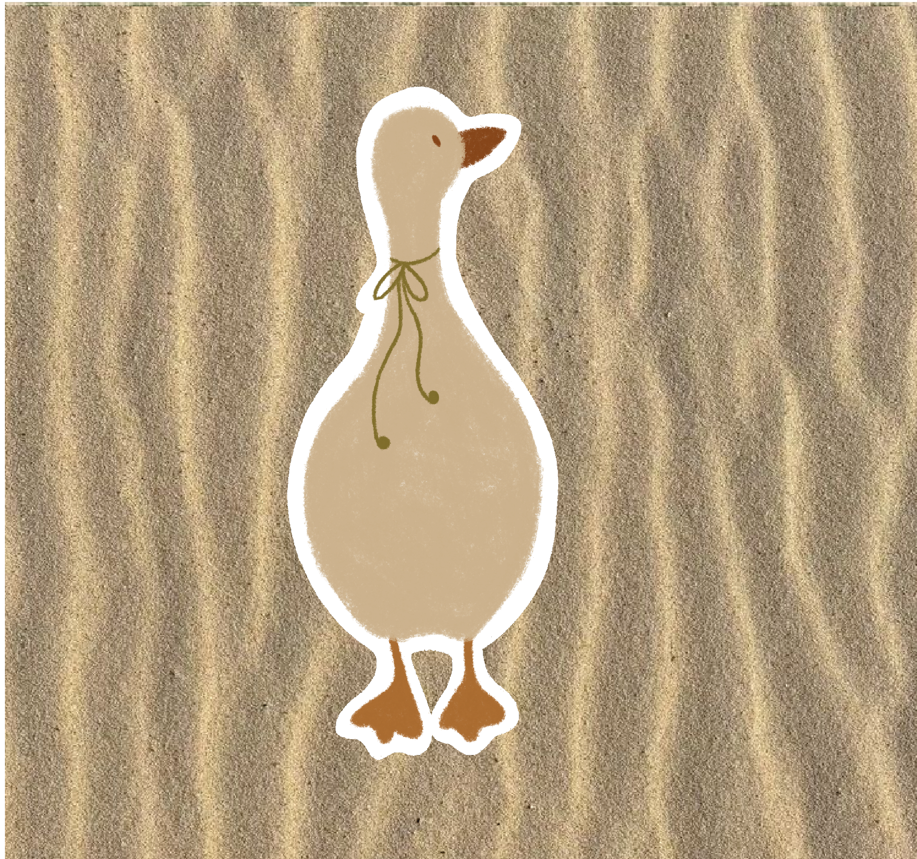 Stickers - Oie noeud vert