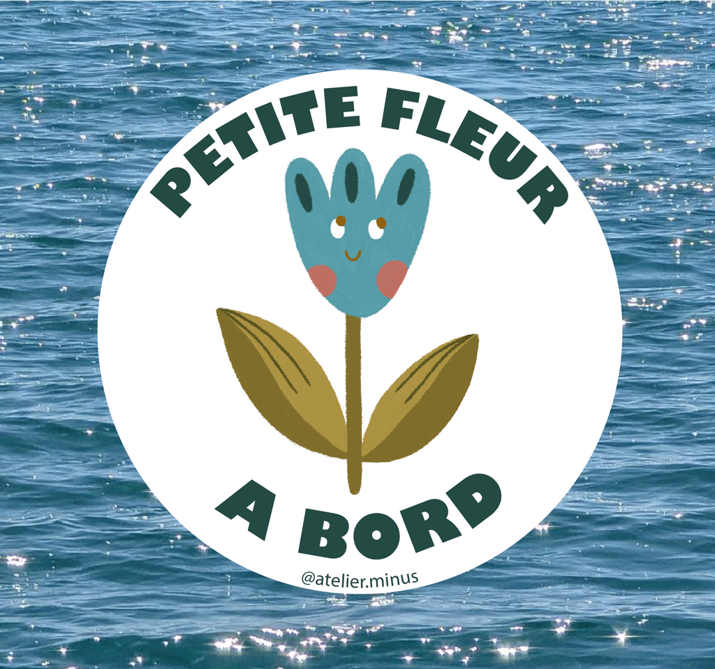 Autocollant voiture - Petite Fleur à bord
