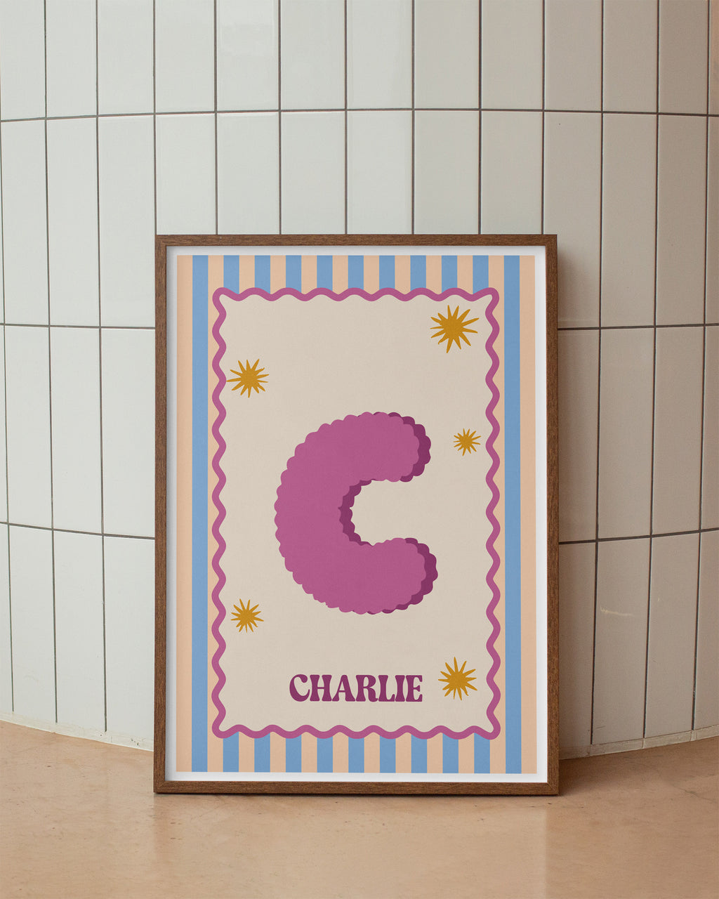 Affiche Prénom - Petit soleil bleu