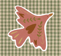 Stickers Oiseau - Marron