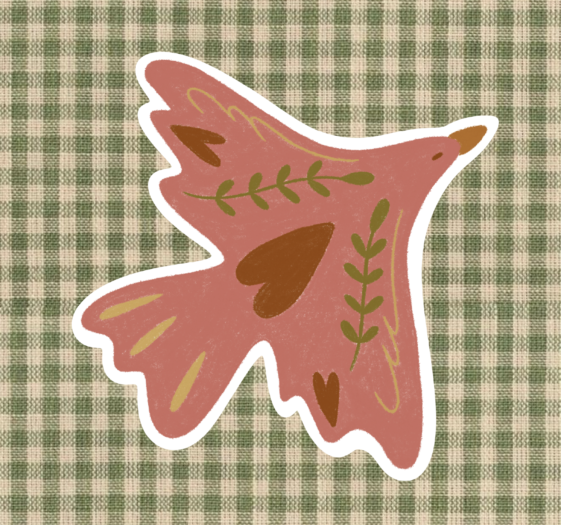 Stickers Oiseau - Marron