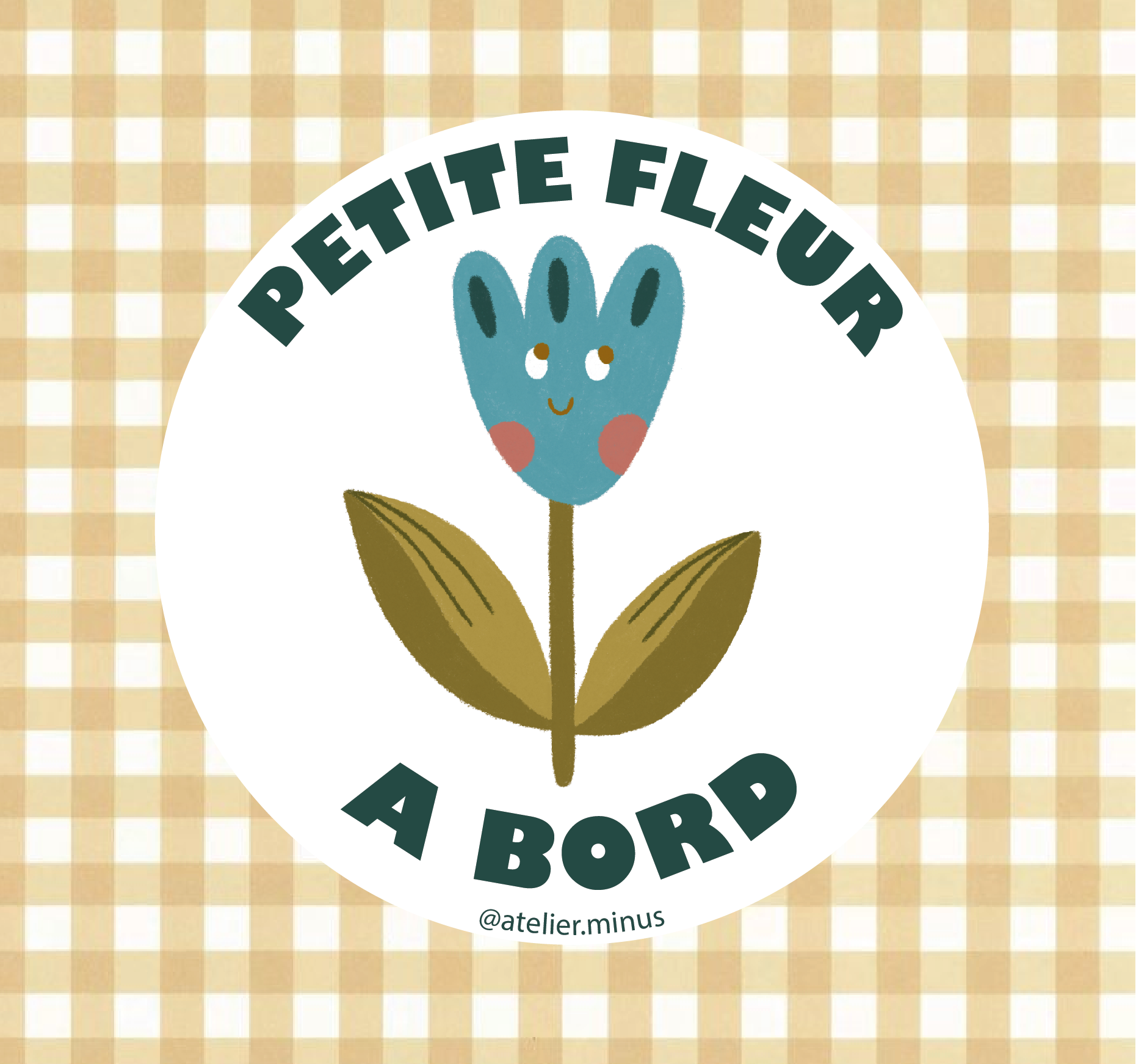 Autocollant voiture - Petite Fleur à bord