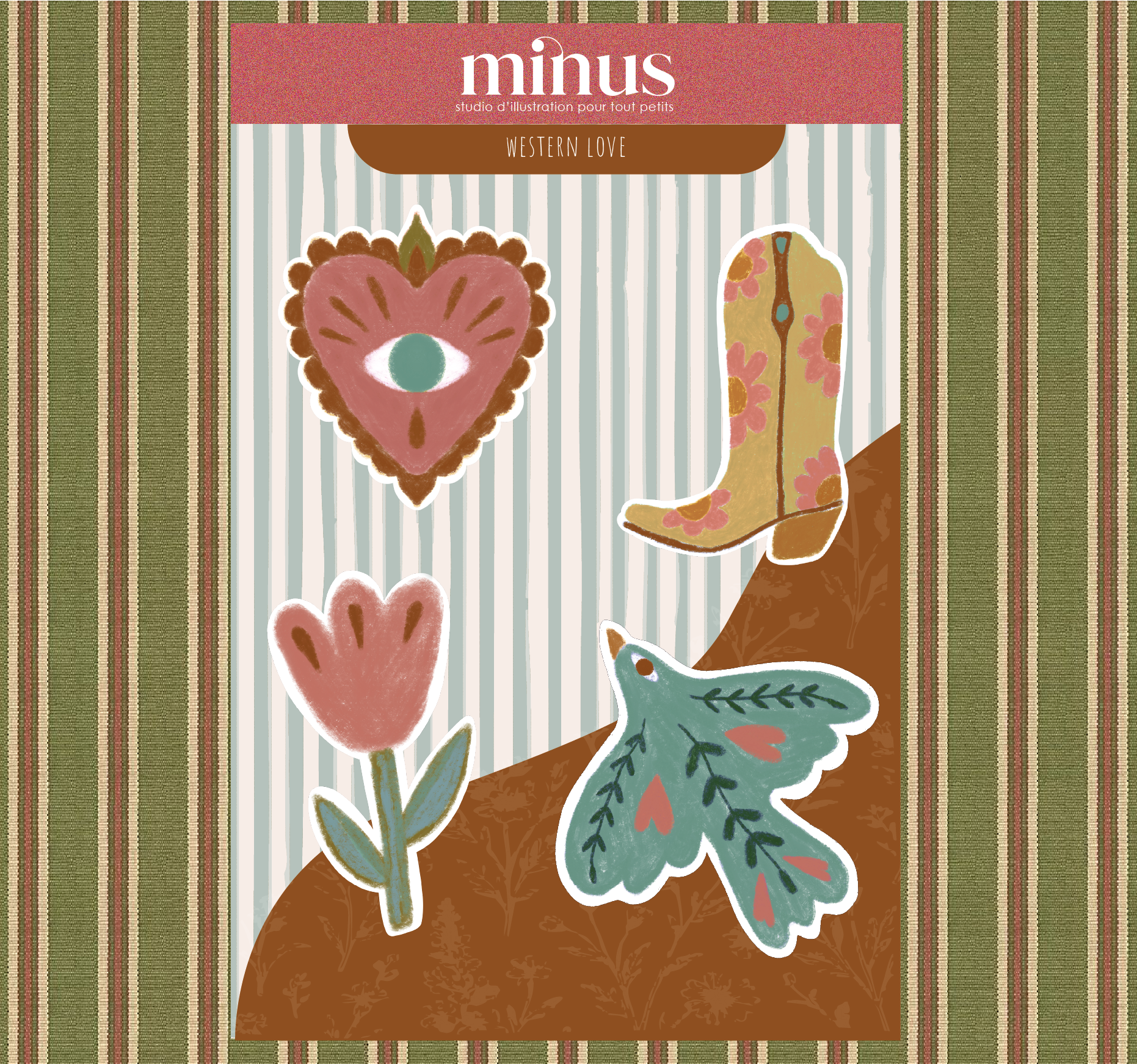 Planche de stickers - Western love